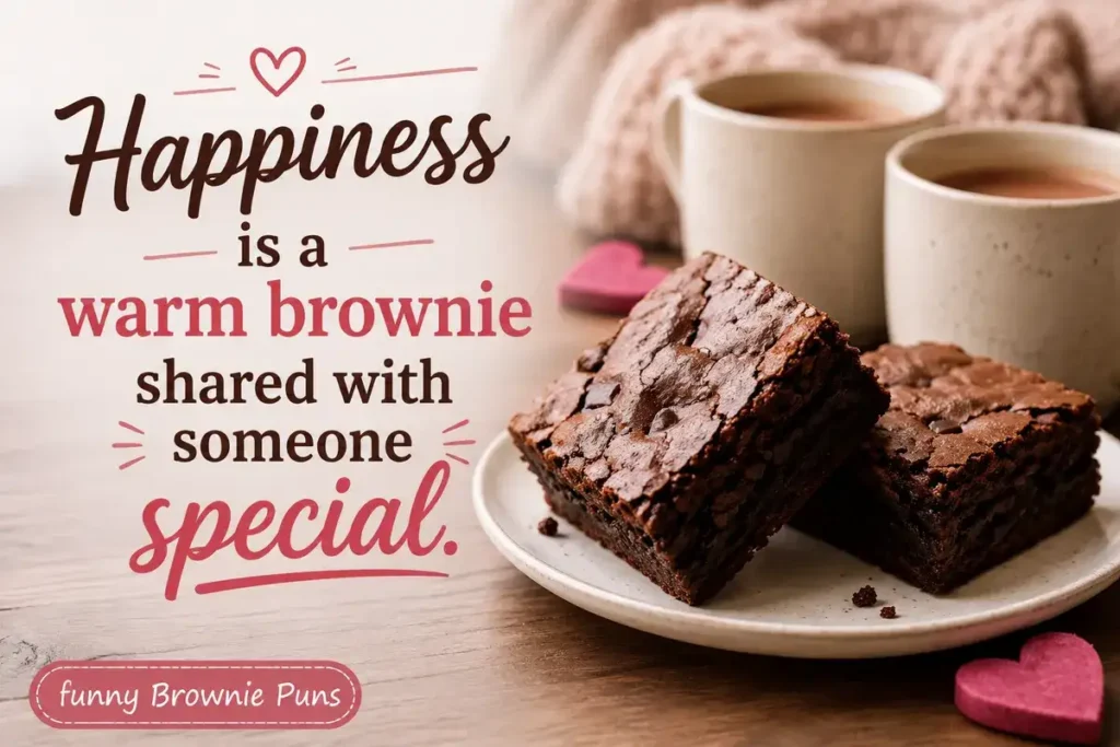 Happiness is a warm brownie shared with someone special.