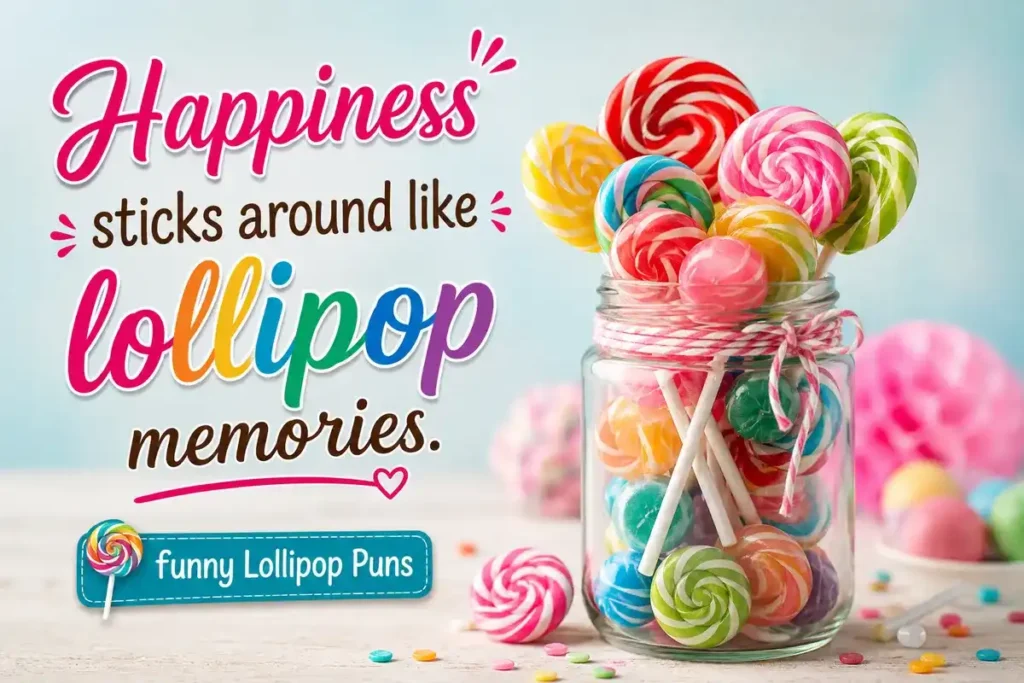 Happiness sticks around like lollipop memories.