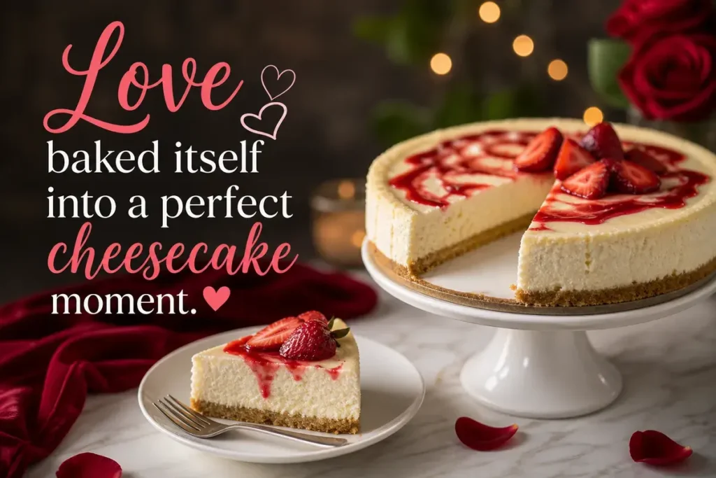 Love baked itself into a perfect cheesecake moment.