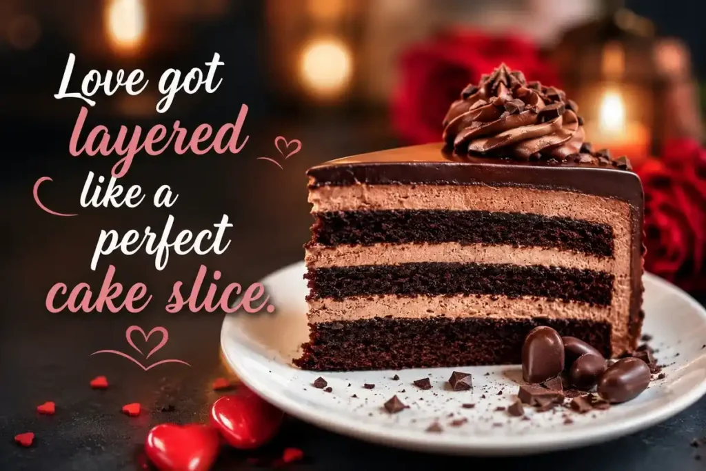 Love got layered like a perfect cake slice.