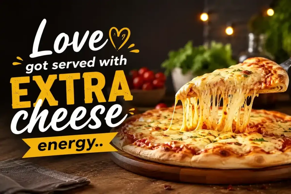 Love got served with extra cheese energy.