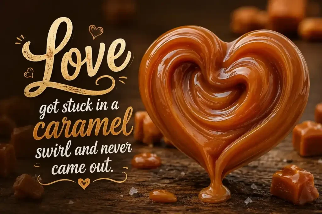 Love got stuck in a caramel swirl and never came out.