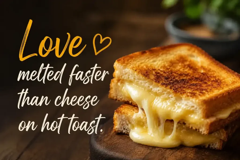 Love melted faster than cheese on hot toast.
