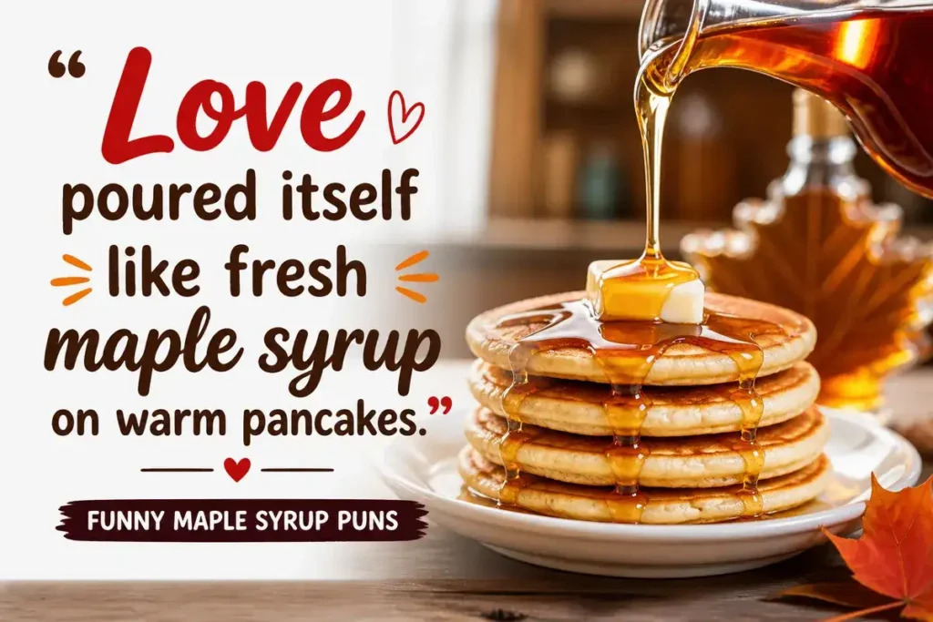 Love poured itself like fresh maple syrup on warm pancakes.