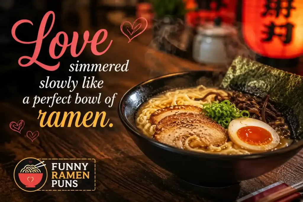 Love simmered slowly like a perfect bowl of ramen.