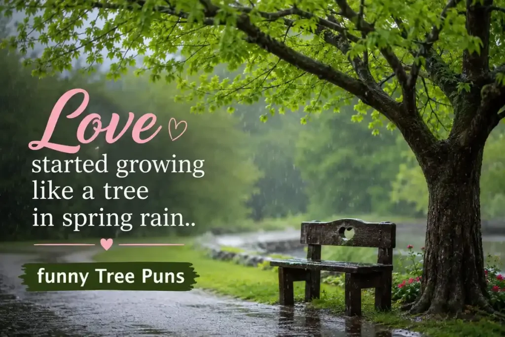 Love started growing like a tree in spring rain.