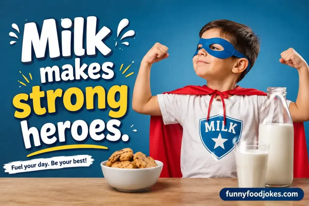 Milk makes strong heroes.