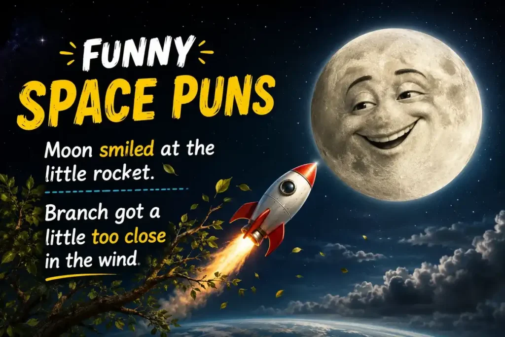 Moon smiled at the little rocket.