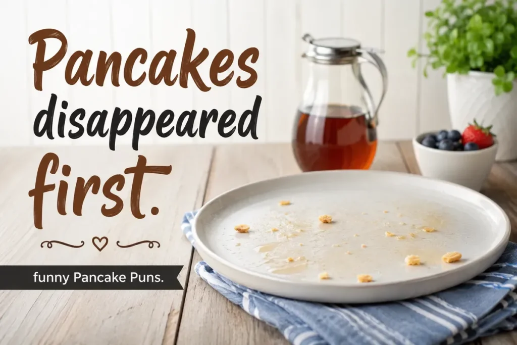 Pancakes disappeared first.