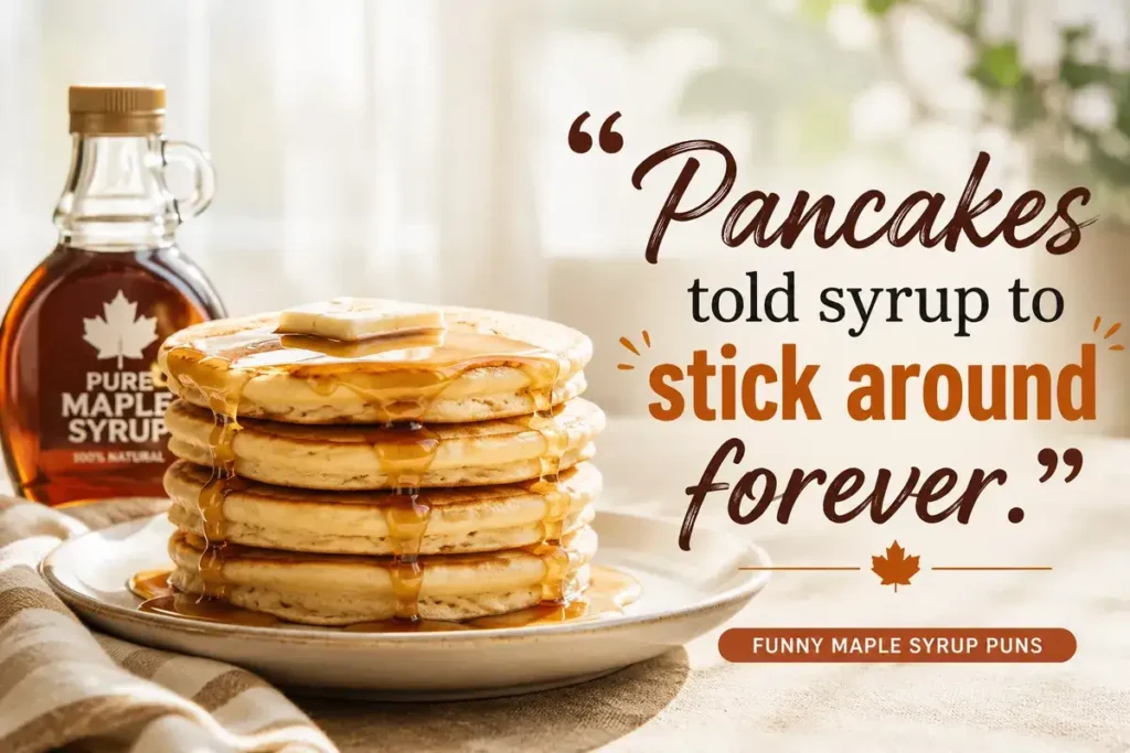 Pancakes told syrup to stick around forever.