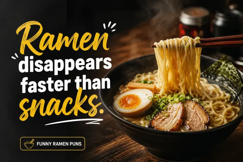 Ramen disappears faster than snacks.