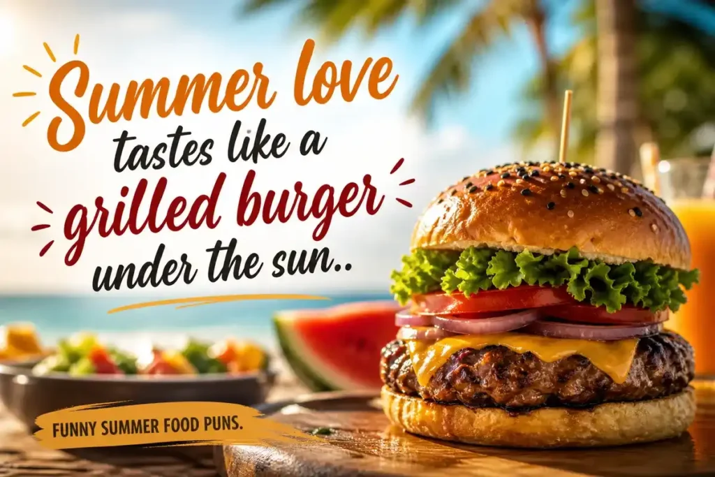 Summer love tastes like a grilled burger under the sun.
