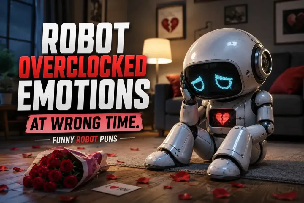 Robot overclocked emotions at wrong time.