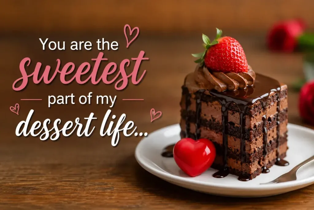 You are the sweetest part of my dessert life.