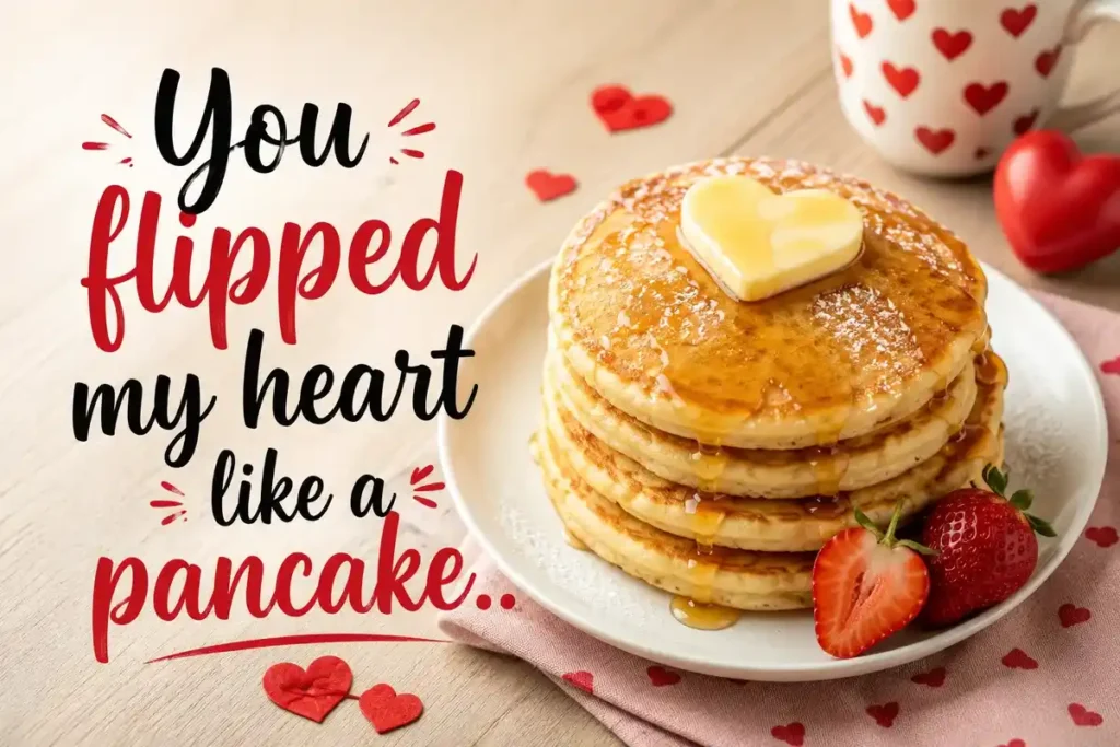 You flipped my heart like a pancake.