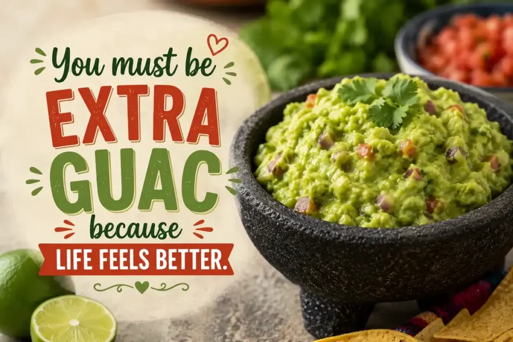 You must be extra guac because life feels better.