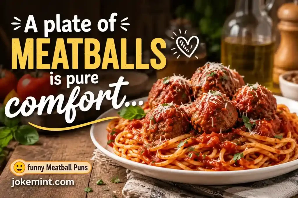 A plate of meatballs is pure comfort.