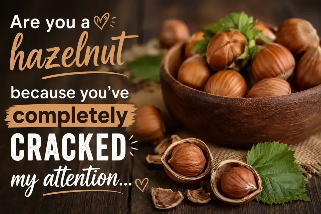 Are you a hazelnut because you've completely cracked my attention.