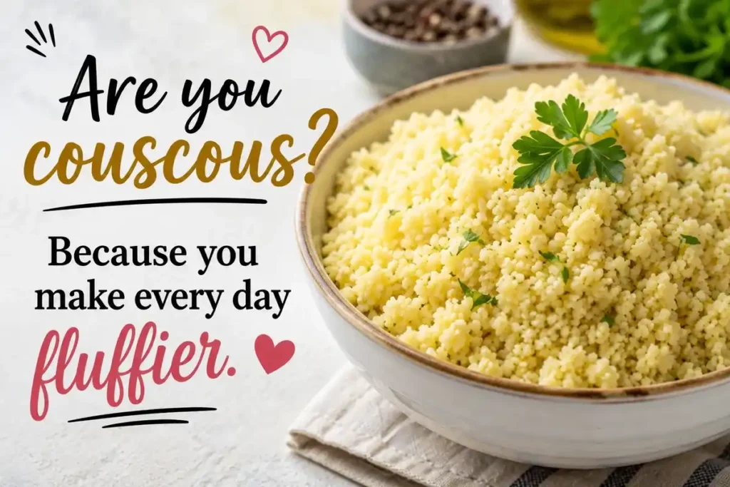Are you couscous?  Because you make every day fluffier.