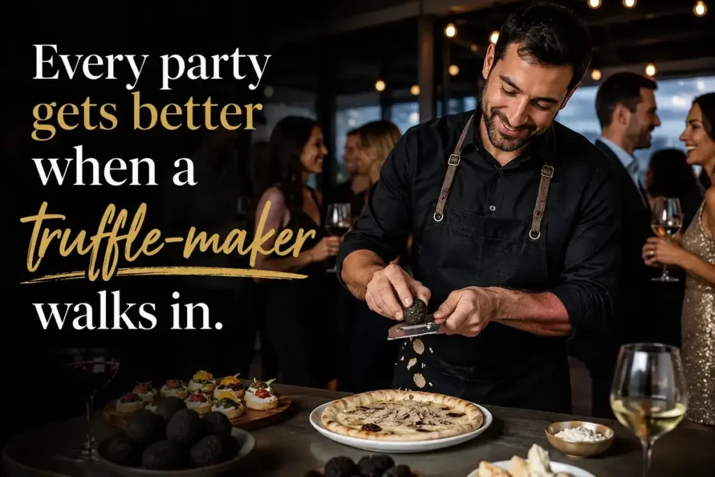 Every party gets better when a truffle-maker walks in.