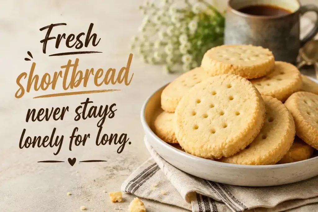 Fresh shortbread never stays lonely for long.