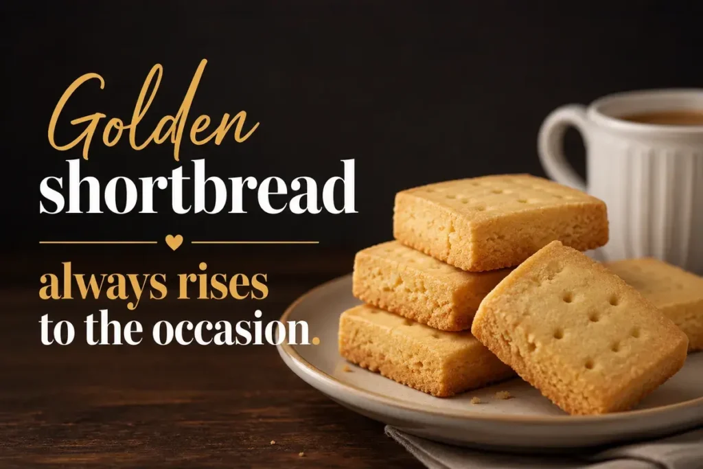 Golden shortbread always rises to the occasion.