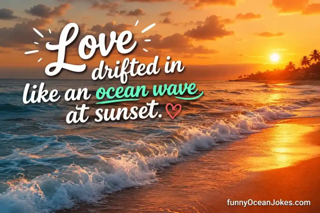 Love drifted in like an ocean wave at sunset.