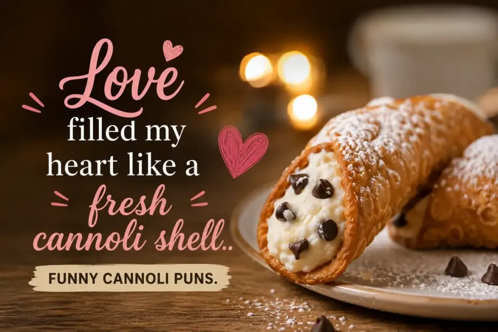 Love filled my heart like a fresh cannoli shell.