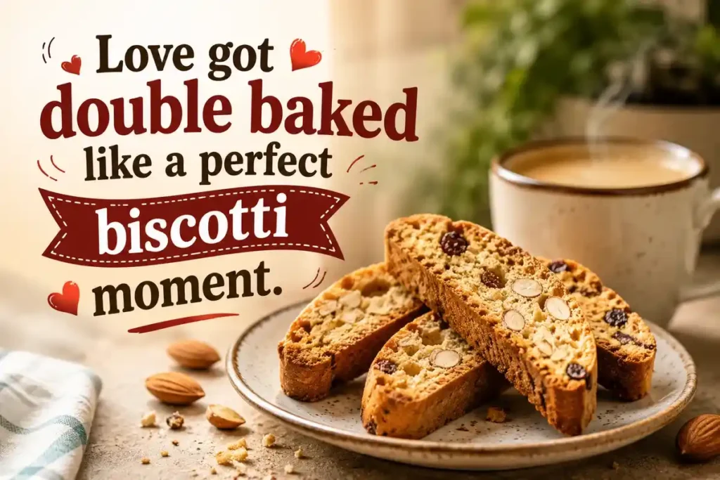 Love got double baked like a perfect biscotti moment.