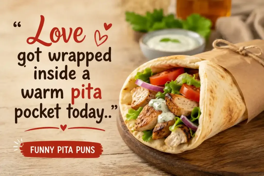 Love got wrapped inside a warm pita pocket today.