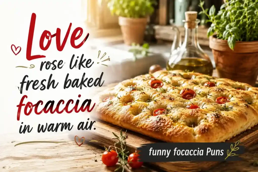 Love rose like fresh baked focaccia in warm air.