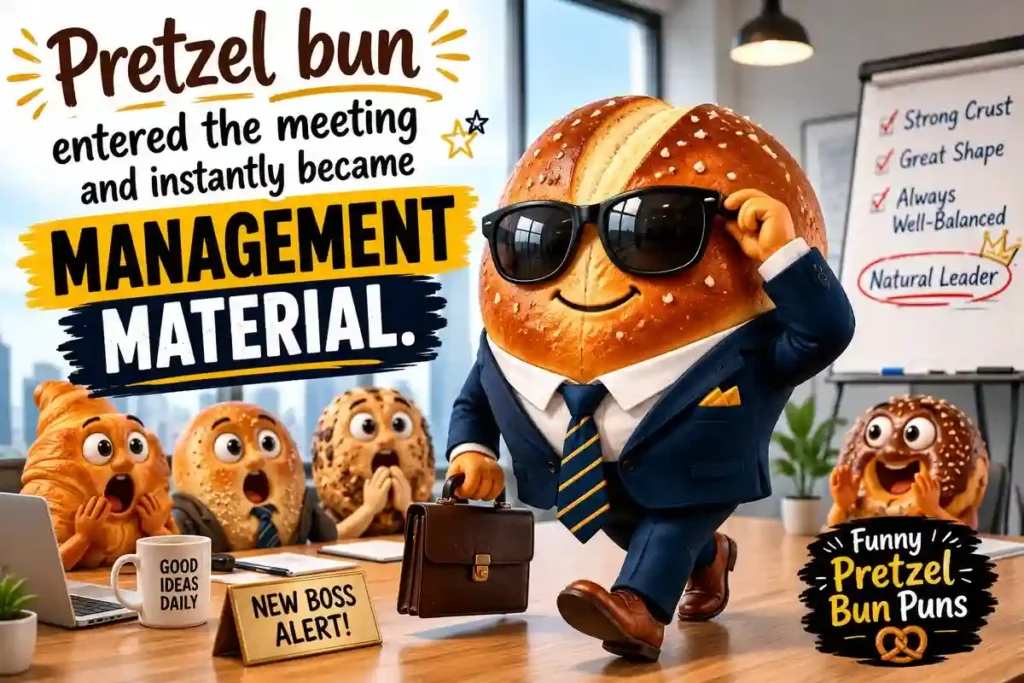 Pretzel bun entered the meeting and instantly became management material.