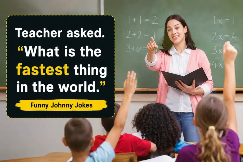 Teacher asked."What is the fastest thing in the world."