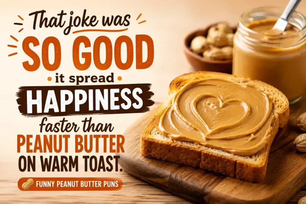 That joke was so good it spread happiness faster than peanut butter on warm toast.