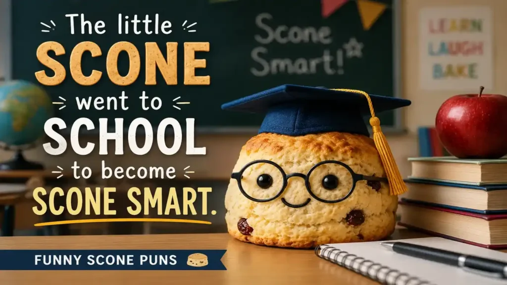The little scone went to school to become scone smart.