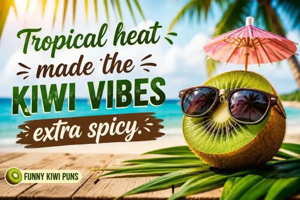 Tropical heat made the kiwi vibes extra spicy.
