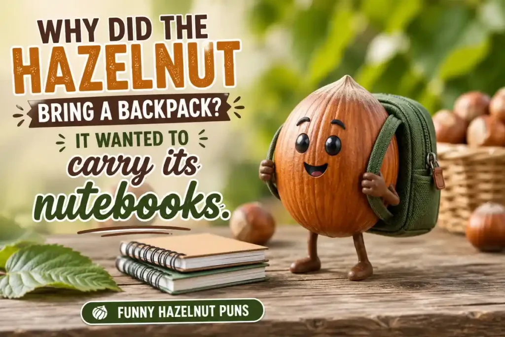 Why did the hazelnut bring a backpack? It wanted to carry its nutebooks.