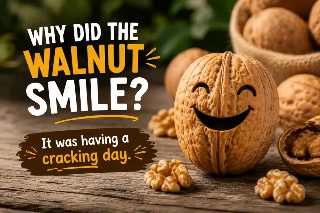 Why did the walnut smile? It was having a cracking day.