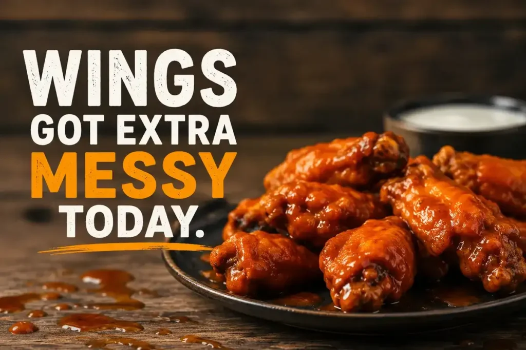 Wings got extra messy today.