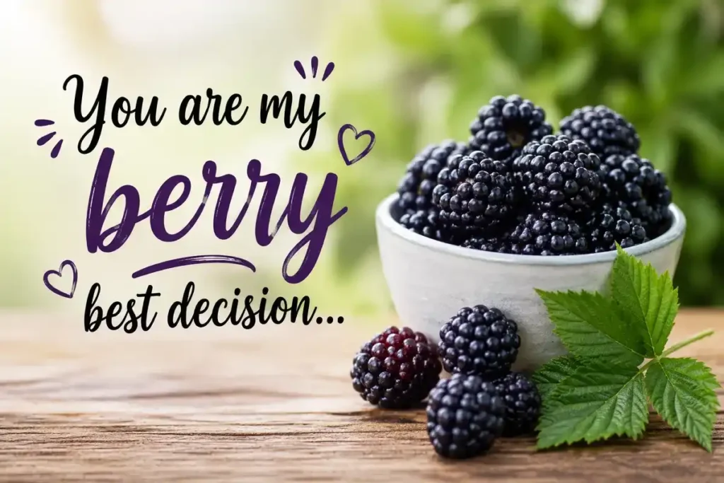 You are my berry best decision.