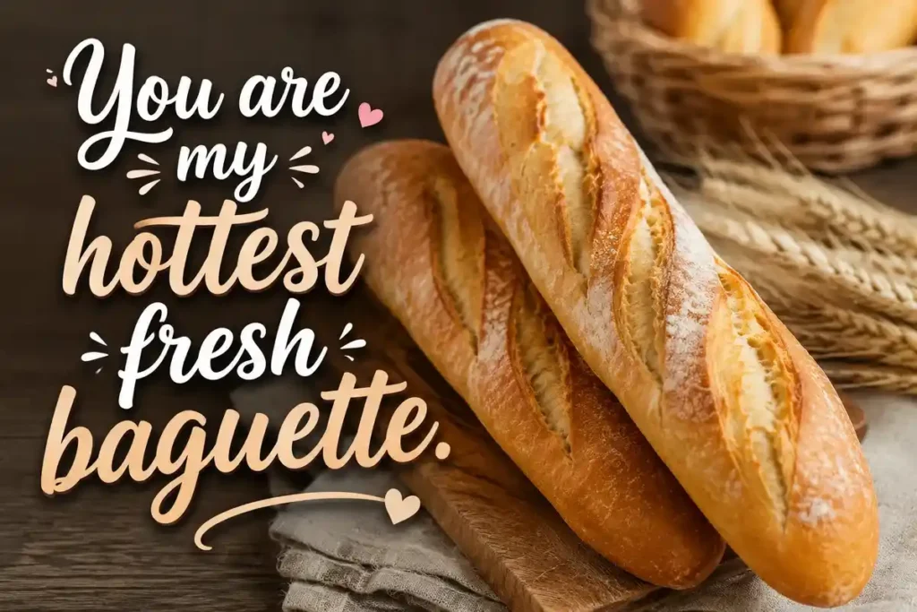 You are my hottest fresh baguette.