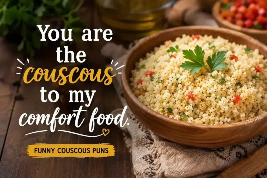 You are the couscous to my comfort food.