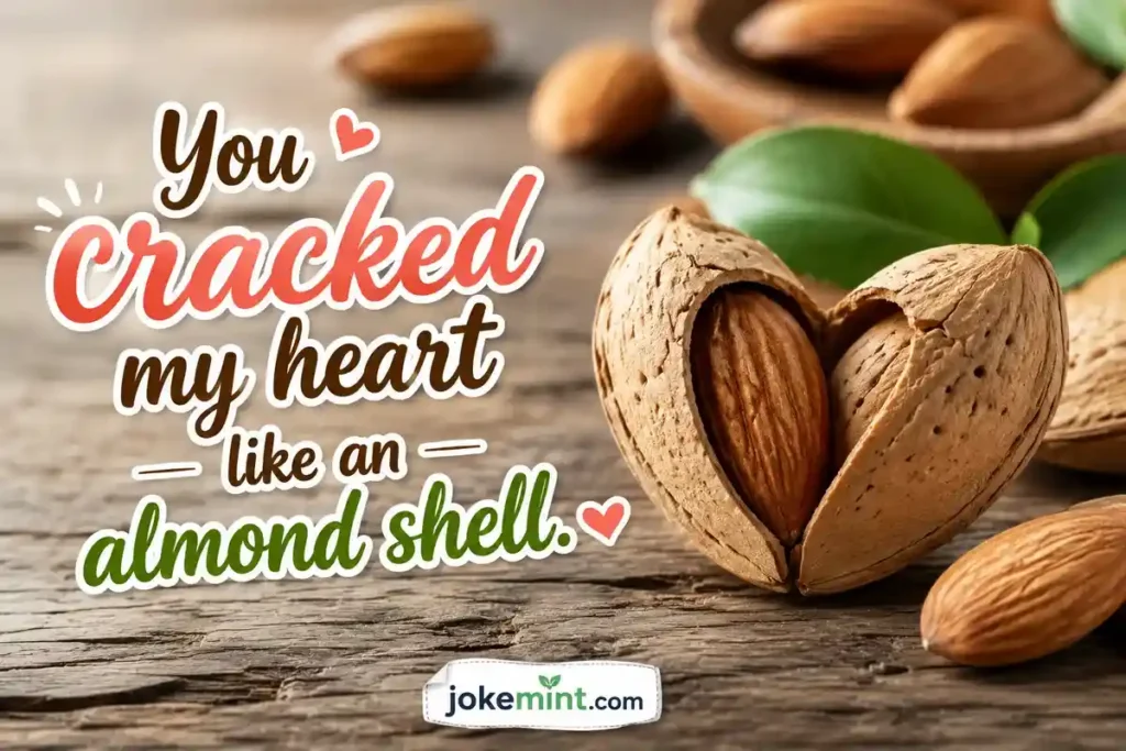 You cracked my heart like an almond shell.