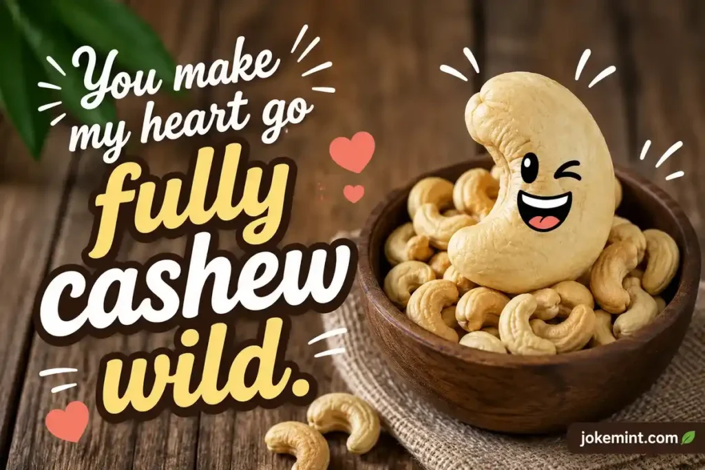 You make my heart go fully cashew wild.