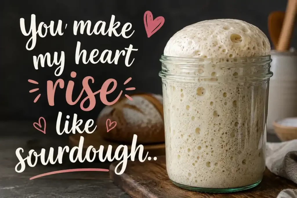 You make my heart rise like sourdough.
