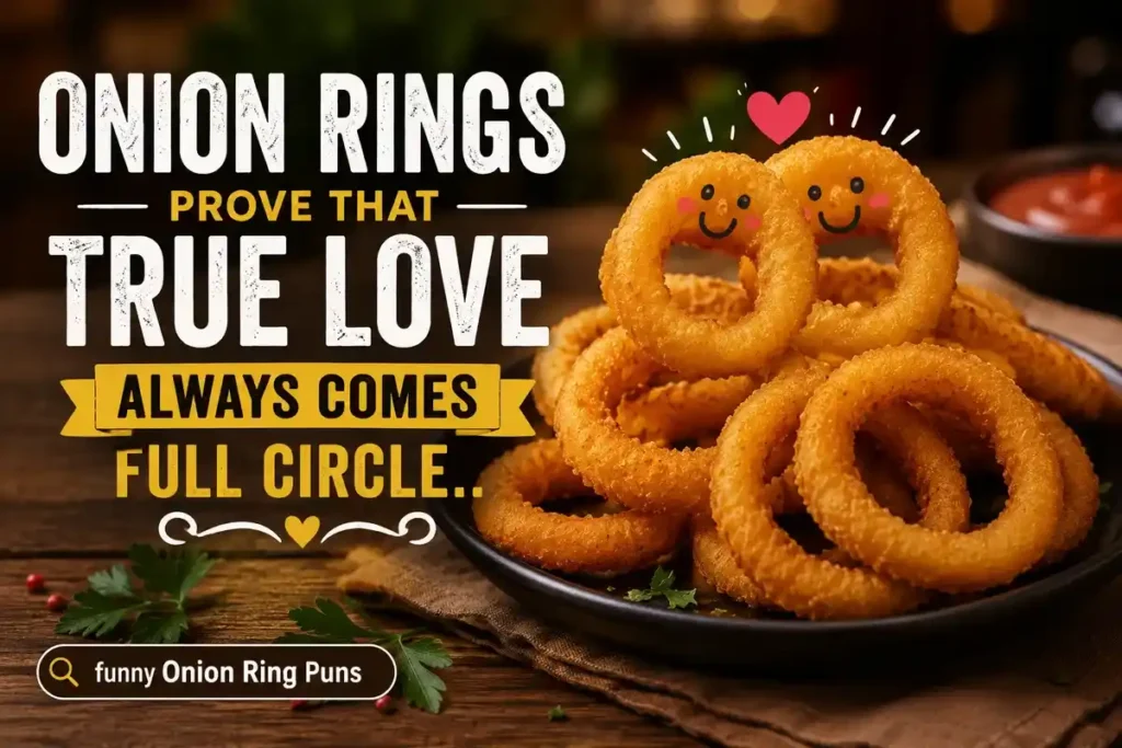 Onion rings prove that true love always comes full circle.
