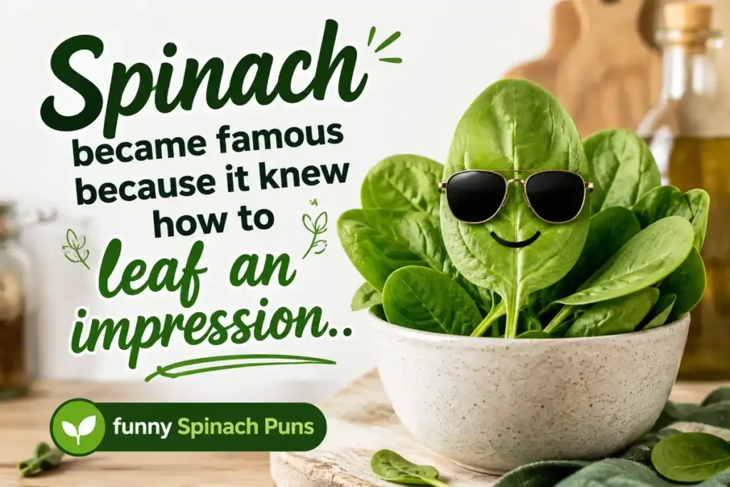 Spinach became famous because it knew how to leaf an impression.